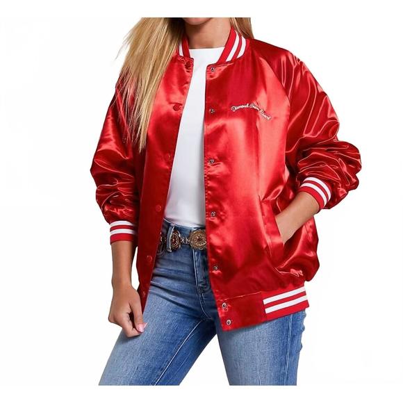 Z SUPPLY Jackets & Blazers - NEW Z SUPPLY rodeo days satin retro jacket in red